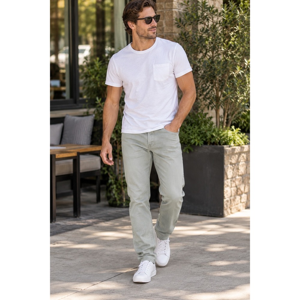 Citizens of Humanity The Gage Jeans Mens 34 Light Sage Green Stretch USA -2460